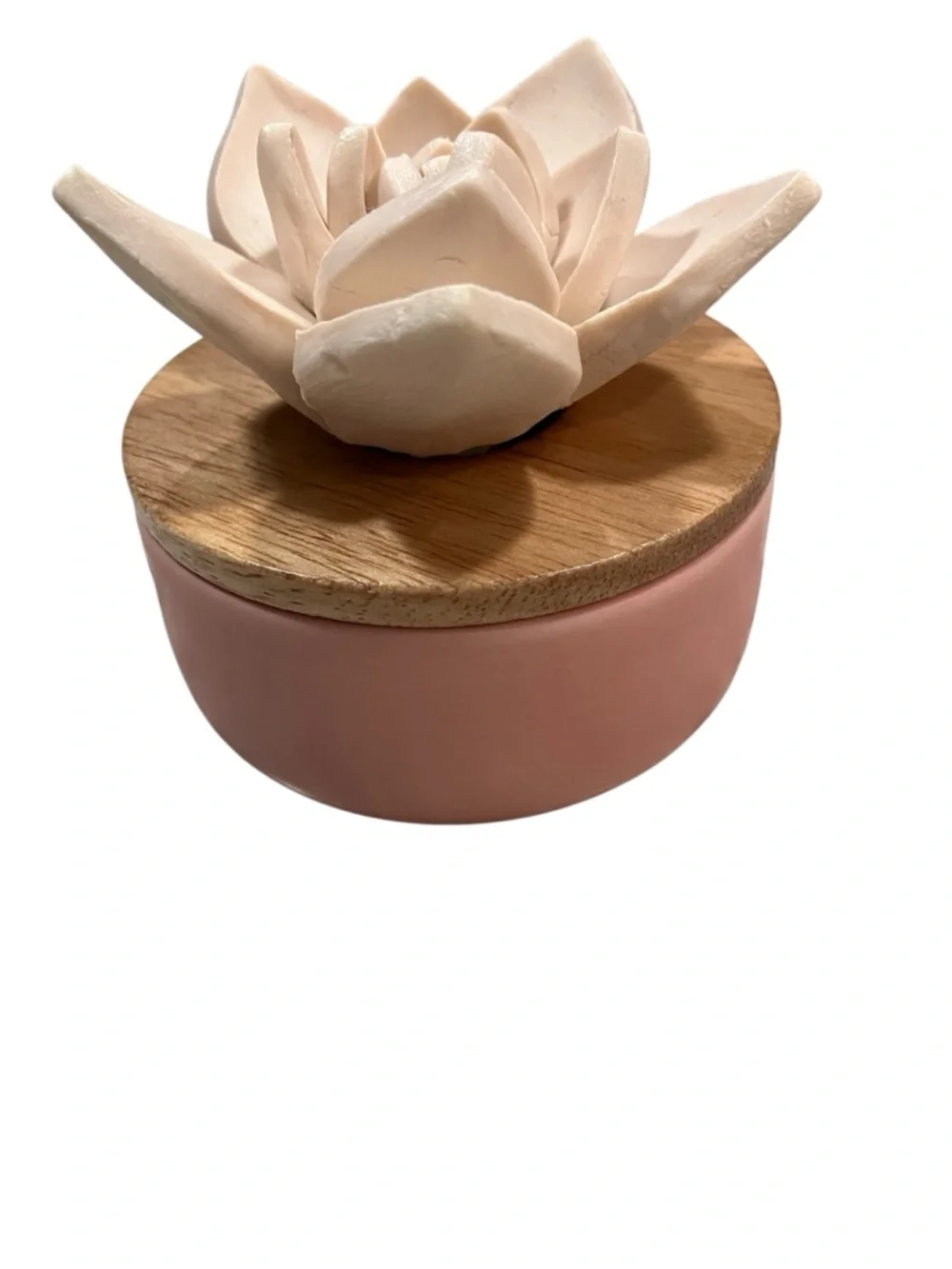 Pale Pink and Cream Floral Porcelain Passive Scent Diffuser